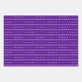 Leuke Verjaardag Paarse 3 Foto Willekeurige Leefti Inpakpapier Vel (Voorkant 2)