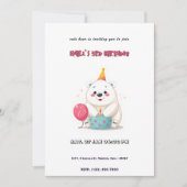 Leuke verjaardag Polar Beer met Party Pet Kaart (Voorkant)