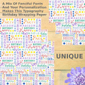 Leuke verjaardag regenboog elke leeftijd toevoegen inpakpapier vel