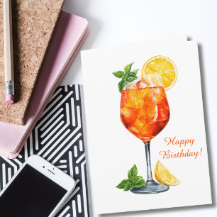 Leuke verjaardag Spritz Italiaanse cocktail op maa Kaart