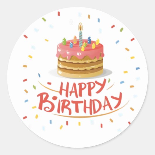 Leuke verjaardag Stickers (Voorkant)