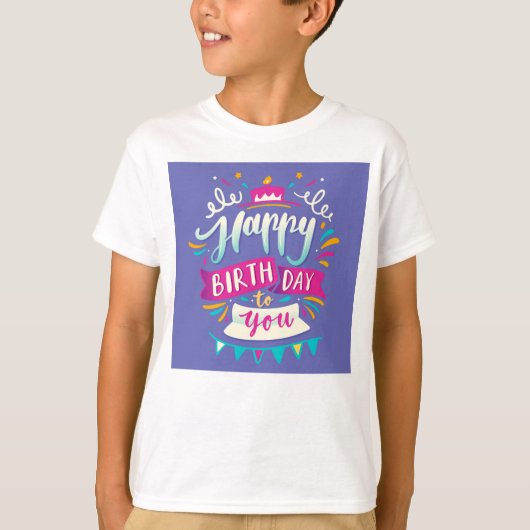 "Leuke verjaardag T-shirt voor kinderen - Celebrat (Voorkant)