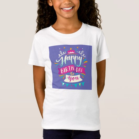 "Leuke verjaardag T-shirt voor kinderen - Celebrat (Voorkant)