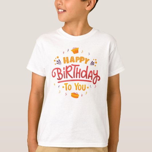 "Leuke verjaardag T-shirt voor kinderen - Celebrat (Voorkant)