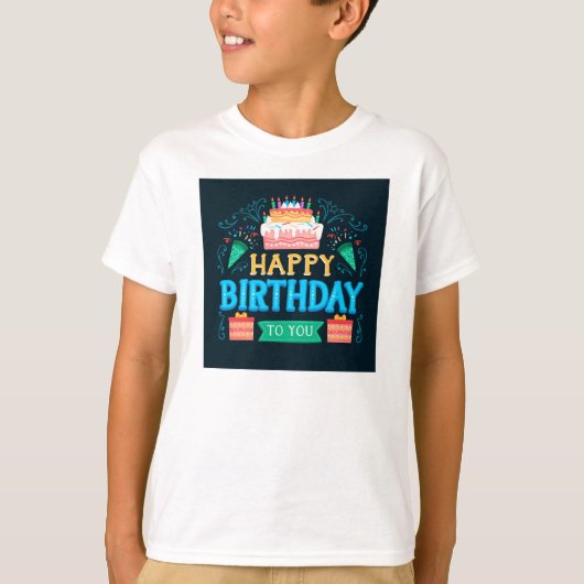 "Leuke verjaardag T-shirt voor kinderen - Celebrat (Voorkant)