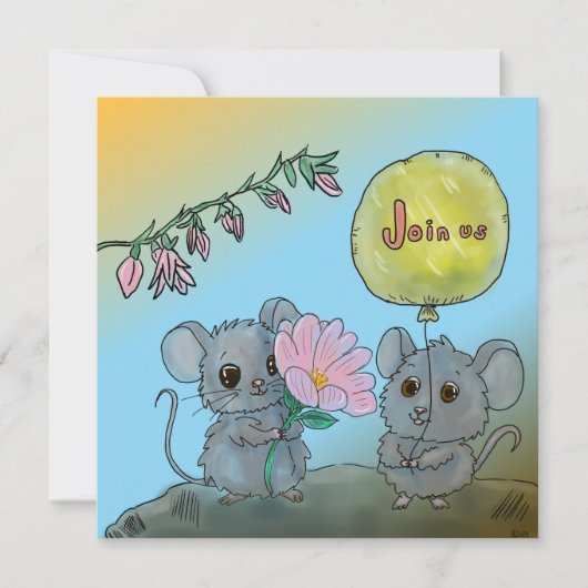 Leuke verjaardag uitnodiging (Voorkant)