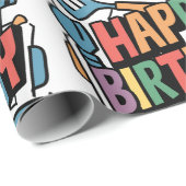 Leuke verjaardag voor koks Abstract Cadeaupapier (Rol Hoek)