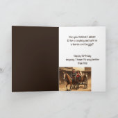 Leuke Verjaardag Western Wild West AI Humor Kaart (Binnen)