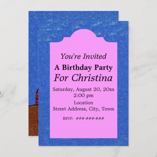 Leuke Verjaardag Zeemeermin Zeepaardje Zeesterren  Kaart (Voorkant / Achterkant)