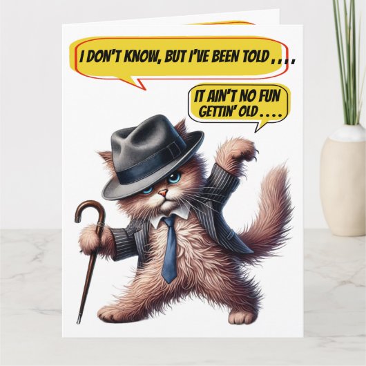 LEUKE VERJAARDAG - ZIE BINNEN EN TERUG... KAART (Voorkant)