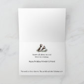 Leuke Verjaardags Vriend - Puffin Bird & Schrift Kaart (Binnen)