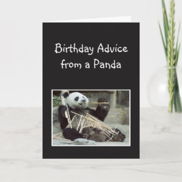 Leuke verjaardagsadviezen van panda beer dier humo kaart