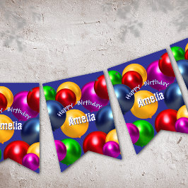Leuke verjaardagsballonnen gepersonaliseerd vlaggetjes