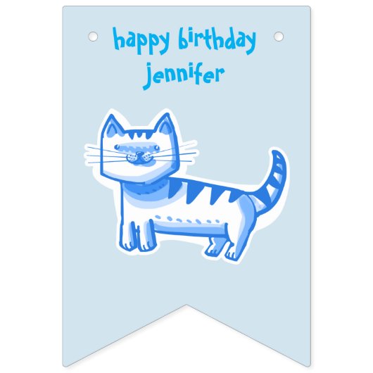 leuke verjaardagscadeau, aanpasbare cartoon vlaggetjes (Tweede vlag)