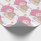 Leuke verjaardagscadeau wrap taart en Pet meisje t Cadeaupapier (Hoek)