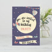 leuke verjaardagsfeest uitnodigingen (Staand voorkant)