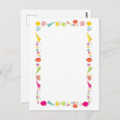 Leuke verjaardagsfeestballonrand briefkaart (Voorkant / Achterkant)