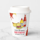 Leuke verjaardagsfeestje BBQ Custom Papieren Bekers (Voorkant)