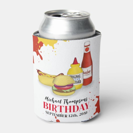 Leuke verjaardagsfeestje Custom BBQ Blikjeskoeler (Blikje Voorkant)