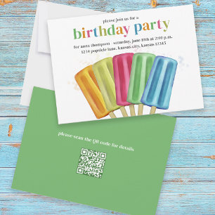Leuke verjaardagsfeestje Custom Schattigee Popsicl Kaart
