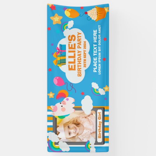 Leuke Verjaardagsfeestje Horizontale Banner voor K (Verticaal)
