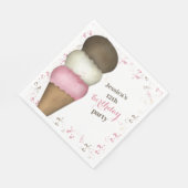 Leuke verjaardagsfeestje Ice Cream Cone Custom Servet (Hoek)