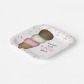 Leuke verjaardagsfeestje ijs op maat papieren bordje (Gebogen)