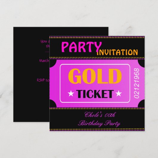 Leuke verjaardagsfeestje meisjes tiener tweens hot kaart (Voorkant / Achterkant)