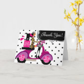 Leuke verjaardagsfeestje nagellak scooter meisje S Kaart (Gele Bloem)