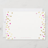 Leuke verjaardagsfeestje UITNODIGEN roze gouden sp Kaart (Achterkant)