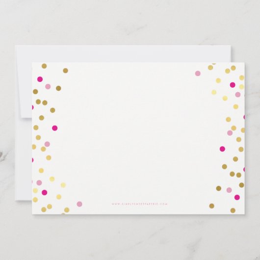 Leuke verjaardagsfeestje UITNODIGEN roze gouden sp Kaart (Achterkant)