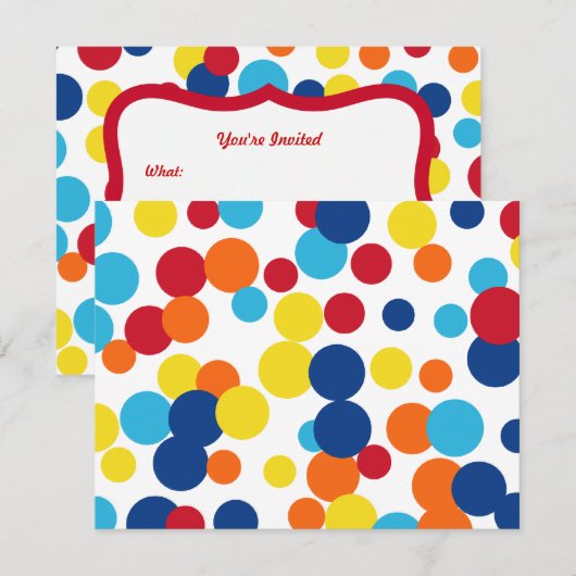 Leuke verjaardagsfeestje uitnodigingen (Voorkant / Achterkant)