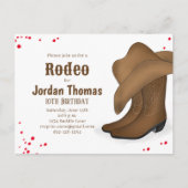 Leuke verjaardagsfeestje Western Cowboy Custom Briefkaart (Voorkant)