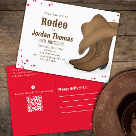 Leuke verjaardagsfeestje Western Cowboy Custom Briefkaart
