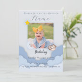 Leuke verjaardagsfeestuitnodiging feestdagenkaart (Staand voorkant)