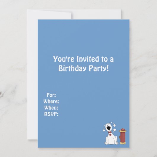 Leuke verjaardagsfeestuitnodiging/ Katten & Honden Kaart (Achterkant)