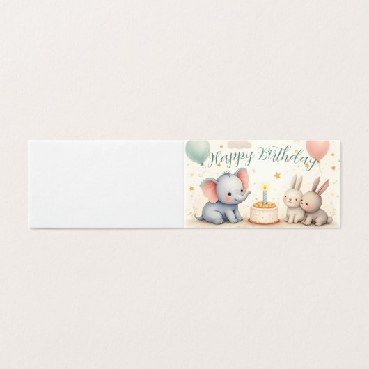 Leuke verjaardagsgroet met dierenvrienden kaart (Buitenkant ongevouwen)