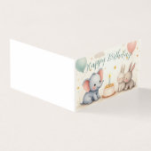 Leuke verjaardagsgroet met dierenvrienden kaart (Buitenkant)