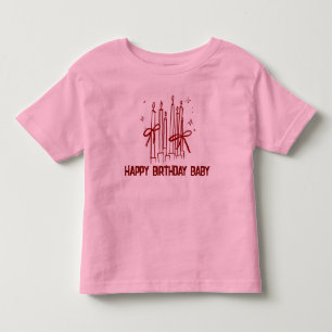 Leuke verjaardagskaars T-shirt voor kinderen