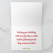 Leuke verjaardagskaart broeder eten grappige woord kaart (Binnen)