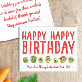 Leuke verjaardagskaart broeder eten grappige woord kaart