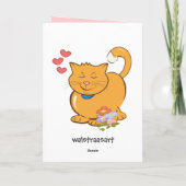 Leuke verjaardagskaart "Hamburger Cat" Kaart (Achterkant)