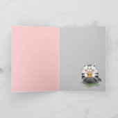 Leuke verjaardagskaart "Hamburger Cat" Kaart (Binnen)