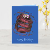 Leuke verjaardagskaart met fantasy kever kaart (Gele Bloem)