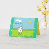 Leuke verjaardagskaart, met schapen. kaart (Gele Bloem)