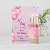 Leuke verjaardagskaart ontwerp met ballonnen  kaart (Staand voorkant)