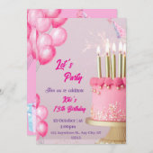 Leuke verjaardagskaart ontwerp met ballonnen  kaart (Voorkant / Achterkant)