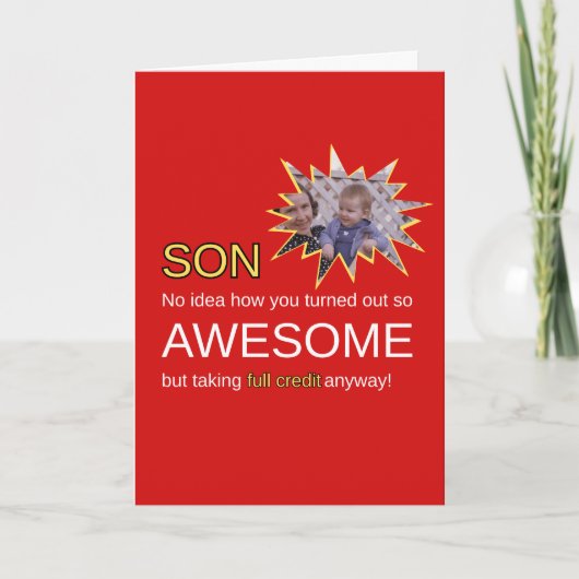 Leuke Verjaardagskaart Voor Een Geweldige Zoon Kaart (Voorkant)