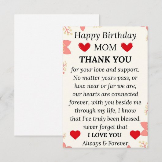 Leuke verjaardagskaarten voor mama (Voorkant / Achterkant)
