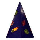 Leuke Verjaardagsruimte Astronaut Cartoon Party Pe Feesthoedjes (Achterkant)